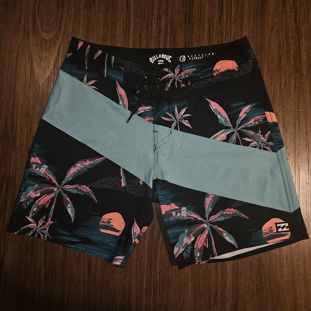 Billabong Black and Blue Tropical Board Shorts